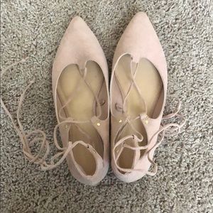 Lace up ballet flats